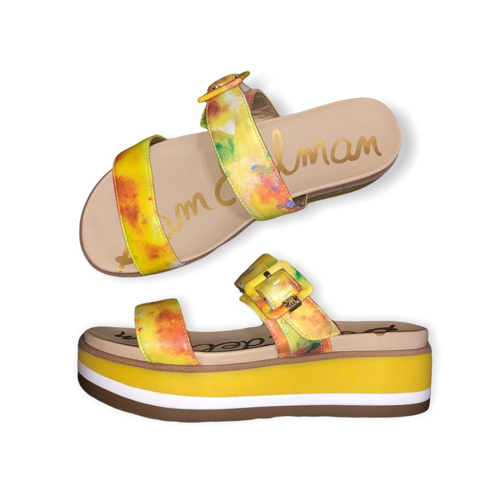 Sam Edelman Agustine Multi-Colored Platform Sanda… - image 1